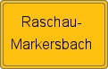 Ortsschild von Raschau-Markersbach