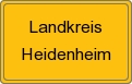 Ortsschild von Landkreis Heidenheim