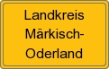 Ortsschild von Landkreis Märkisch-Oderland