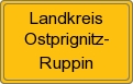 Ortsschild von Landkreis Ostprignitz-Ruppin