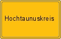 Ortsschild von Hochtaunuskreis