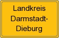 Ortsschild Landkreis Darmstadt-Dieburg