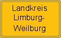 Ortsschild Landkreis Limburg-Weilburg