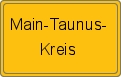 Ortsschild Main-Taunus-Kreis