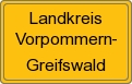 Ortsschild von Landkreis Vorpommern-Greifswald