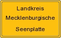 Ortsschild von Landkreis Mecklenburgische Seenplatte