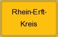 Ortsschild von Rhein-Erft-Kreis
