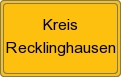 Ortsschild von Kreis Recklinghausen