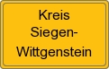 Ortsschild von Kreis Siegen-Wittgenstein
