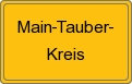 Ortsschild von Main-Tauber-Kreis