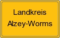 Ortsschild Landkreis Alzey-Worms