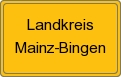 Ortsschild Landkreis Mainz-Bingen