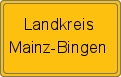 Ortsschild Landkreis Mainz-Bingen