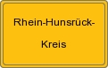 Ortsschild von Rhein-Hunsrück-Kreis