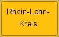 Ortsschild Rhein-Lahn-Kreis
