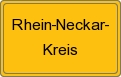 Ortsschild von Rhein-Neckar-Kreis