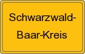 Ortsschild von Schwarzwald-Baar-Kreis