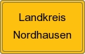 Ortsschild von Landkreis Nordhausen