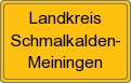 Ortsschild von Landkreis Schmalkalden-Meiningen