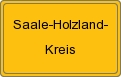 Ortsschild von Saale-Holzland-Kreis