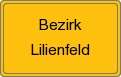 Ortsschild von Bezirk Lilienfeld