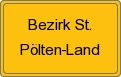 Ortsschild von Bezirk St. Pölten-Land