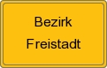 Ortsschild von Bezirk Freistadt