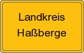 Ortsschild von Landkreis Haßberge