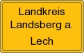 Ortsschild von Landkreis Landsberg a. Lech
