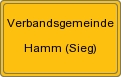Ortsschild von Verbandsgemeinde Hamm (Sieg)