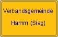 Ortsschild von Verbandsgemeinde Hamm (Sieg)