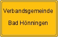 Ortsschild von Verbandsgemeinde Bad Hönningen