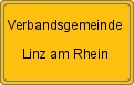 Ortsschild von Verbandsgemeinde Linz am Rhein