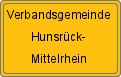 Ortsschild von Verbandsgemeinde Hunsrück-Mittelrhein
