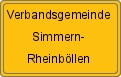 Ortsschild von Verbandsgemeinde Simmern-Rheinböllen