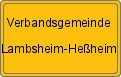 Ortsschild von Verbandsgemeinde Lambsheim-Heßheim