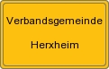 Ortsschild von Verbandsgemeinde Herxheim