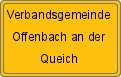 Ortsschild von Verbandsgemeinde Offenbach an der Queich