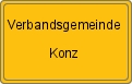 Ortsschild von Verbandsgemeinde Konz