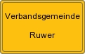 Ortsschild von Verbandsgemeinde Ruwer