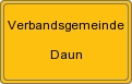 Ortsschild von Verbandsgemeinde Daun