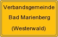 Ortsschild von VG Bad Marienberg (Westerwald)