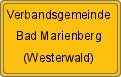 Ortsschild von VG Bad Marienberg (Westerwald)