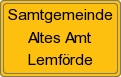 Ortsschild von Samtgemeinde Altes Amt Lemförde
