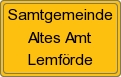 Ortsschild von Samtgemeinde Altes Amt Lemförde
