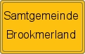 Ortsschild von Samtgemeinde Brookmerland