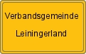 Ortsschild von Verbandsgemeinde Leiningerland