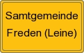 Ortsschild von Samtgemeinde Freden (Leine)