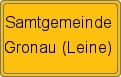 Ortsschild von Samtgemeinde Gronau (Leine)