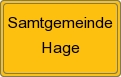 Ortsschild von Samtgemeinde Hage